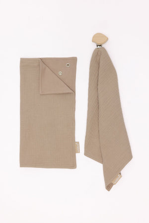 Desert Lark - Drool Cloth + Clip Set