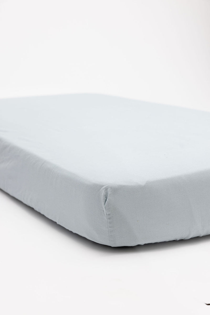 Dove - Linen Crib Sheet