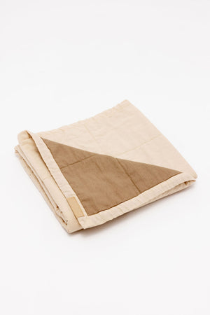 Sparrow/Desert Lark - Linen Quilted Blanket